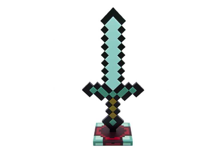 Diamond Sword LED Table Lamp Night Light Ornament – Modern Gamer Decor | Wowcher