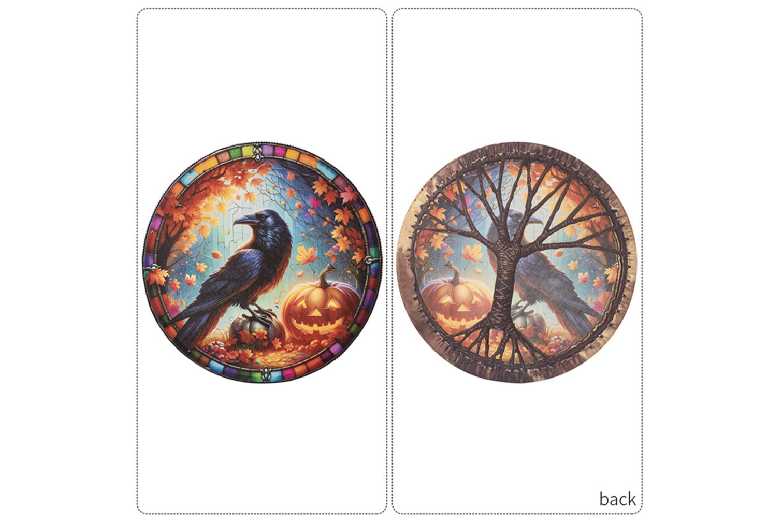 Halloween Horror Musical Drums Decorative Wall Art – Plywood & Polyester, 25cm | Wowcher