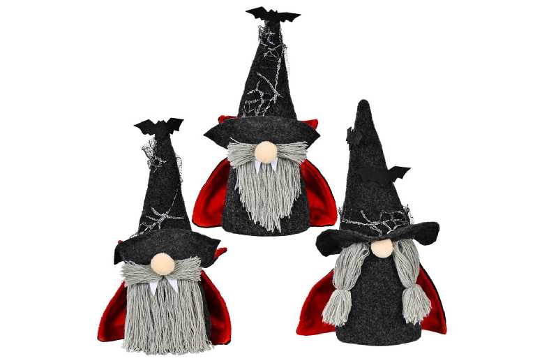 Halloween Vampire Rudolf Table Ornament – Handcrafted Fabric, 26cm, Classic Style | Wowcher