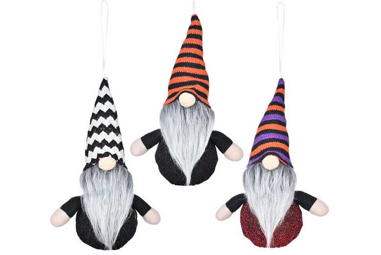 Halloween Rudolf Doll Pendant with LED Light – Decorative Hanging Ornament, Fabric & PVC, 21cm | Wowcher