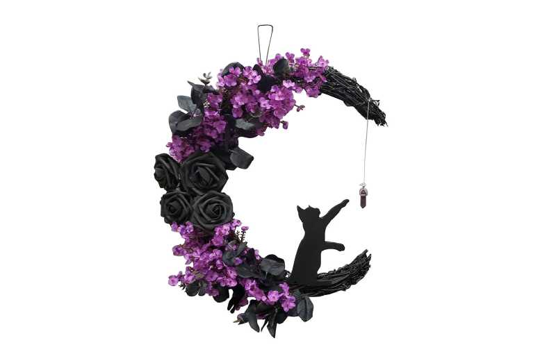 Simulated Black Rose Garland Wall Art – Handcrafted Resin & Faux Plant Halloween Decor | Wowcher Simulated Black Rose Garland Wall Art – Handcrafted Resin & Faux Plant Halloween Decor | Wowcher