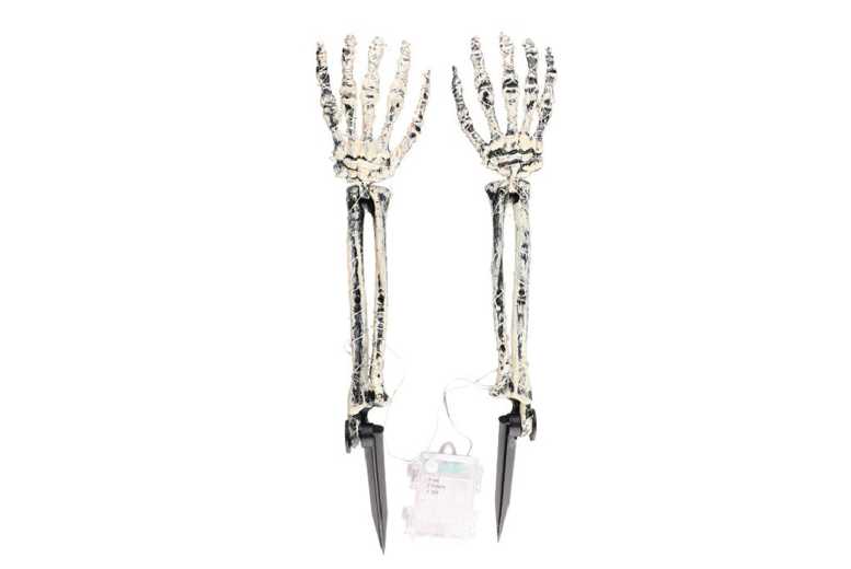 Glowing Ground Hands LED Outdoor Halloween Decor – Battery/Solar-Powered Yard Art | Wowcher