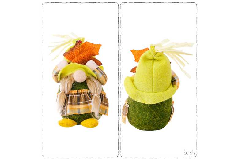 Harvest Gnome & Maple Leaf Rudolph Table Decor – Handcrafted Fabric Autumn Ornaments, 30cm | Wowcher