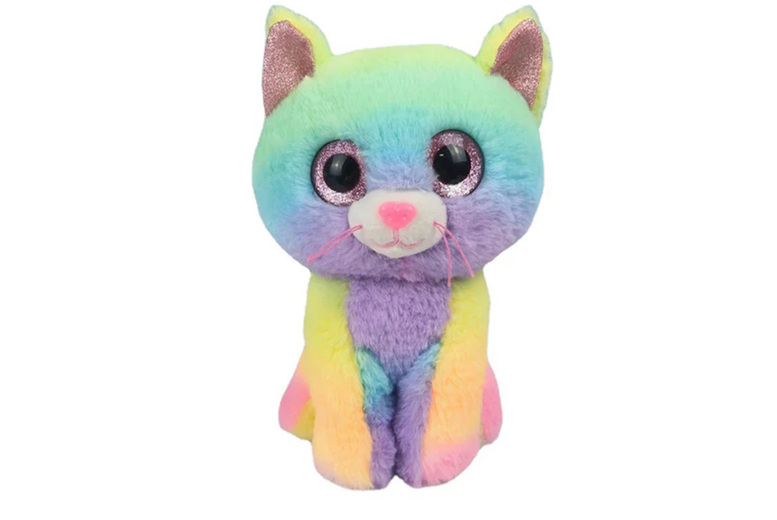 Rainbow Cat Plush Toy – Chubby Soft Cuddly Companion for Kids (Ages 3+) – Imaginative Play, Birthday Gift | Wowcher