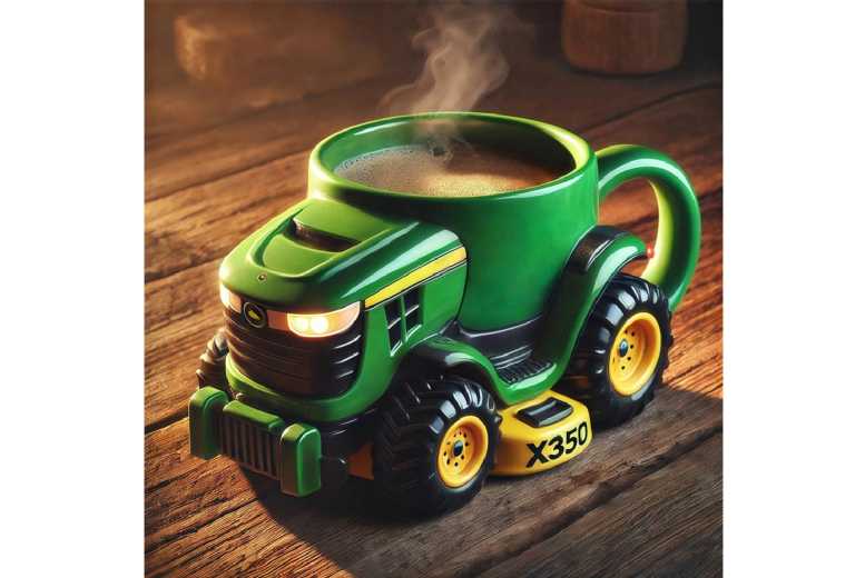 Green Tractor Resin Mug – Farmhouse Tableware, Durable Novelty Cup | Wowcher