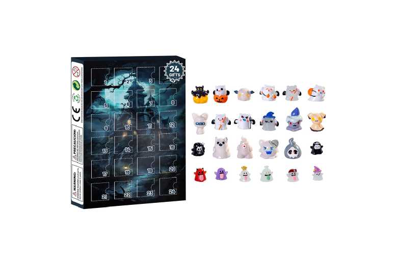 Halloween Ghost Blind Box Plastic Advent Calendar – Decorative Countdown Home Ornament | Wowcher