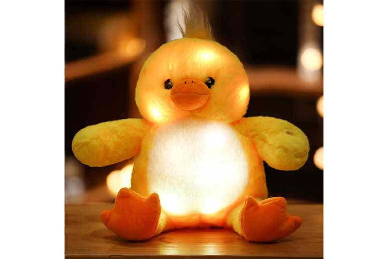 Colourful Glowing Animal Interactive Plush Toy Gift Set – LED Night Light, Ages 3+, Cuddly Soft, Multiple Designs | Wowcher