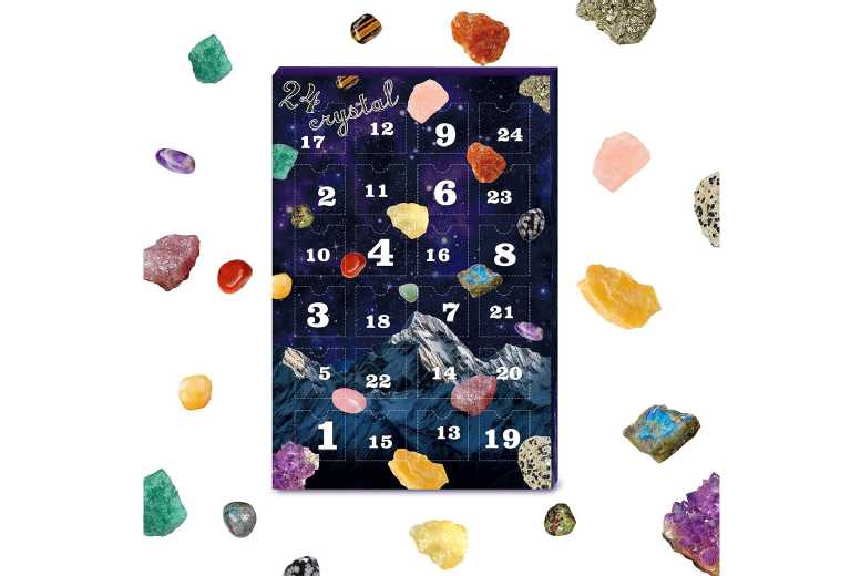 Kids Crystal Advent Calendar – 24-Day Mineral Surprise Blind Box | Wowcher