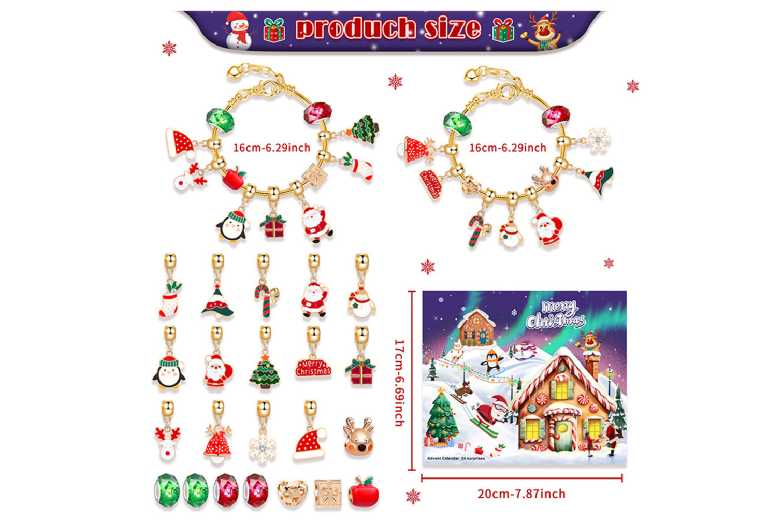 Kids DIY Christmas Bracelet Advent Calendar – 24 Surprises, Craft Countdown Gift Box | Wowcher Kids DIY Christmas Bracelet Advent Calendar – 24 Surprises, Craft Countdown Gift Box | Wowcher