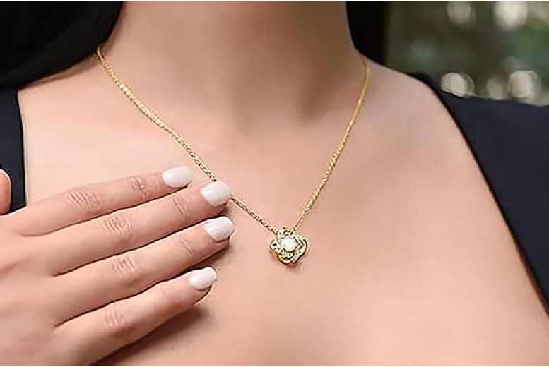 Eternal Preserved Rose Necklace Gift Set – Stainless Steel & Copper Jewellery Box Collection | Wowcher