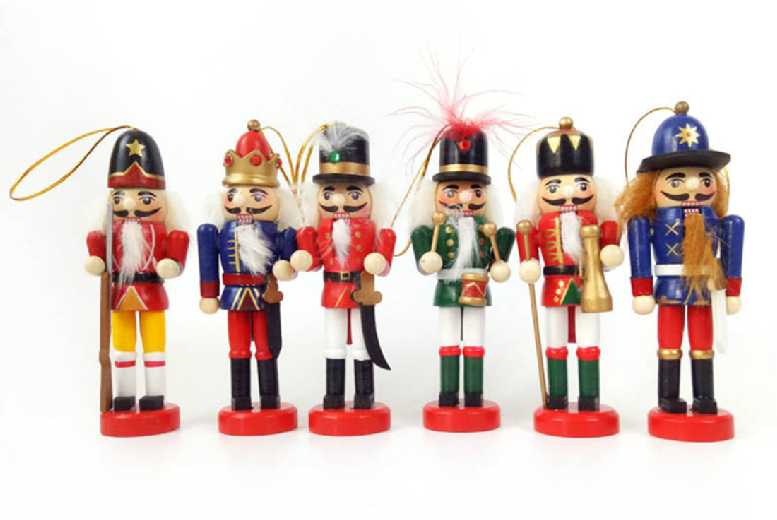 6Pcs Traditional Wooden Christmas Nutcracker Soldier Ornaments – Hanging Tree Decorations, 12.5cm | Wowcher 6Pcs Traditional Wooden Christmas Nutcracker Soldier Ornaments – Hanging Tree Decorations, 12.5cm | Wowcher