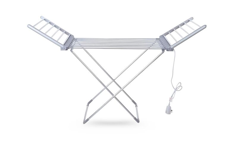 Spacious Heated Clothes Airer Rack with Fold Out Wings and 10kg Capacity | Wowcher Spacious Heated Clothes Airer Rack with Fold Out Wings and 10kg Capacity | Wowcher