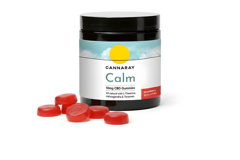 Strawberry Calm CBD Gummies with Ashwagandha and Soothing Terpenes | Wowcher