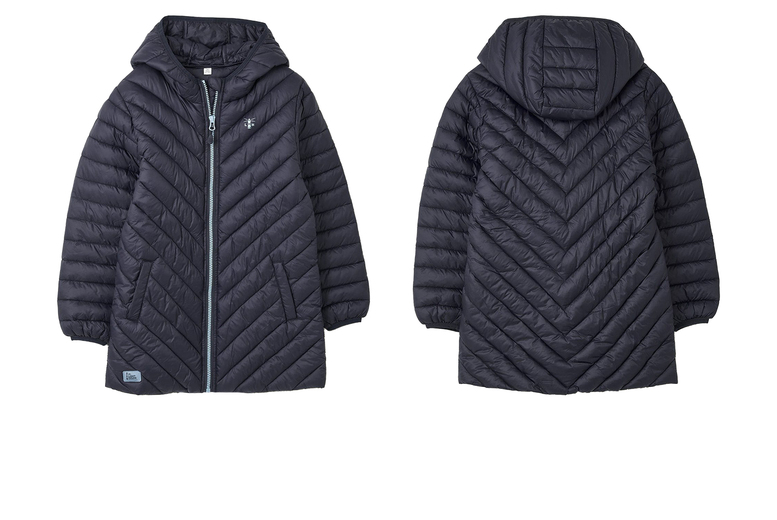 Target Dry Georgia Kids’ Navy Hooded Padded Coat with Recycled Fill – 7 Sizes | Wowcher