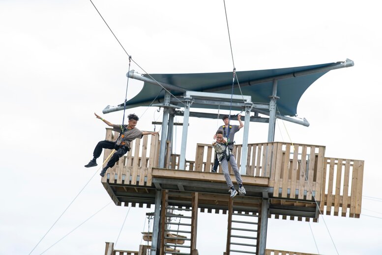 Family Adventure Day Out: High Ropes & Challenge at Adventure at Mill Waters, Nottingham for 1, 2 or 4 | Wowcher