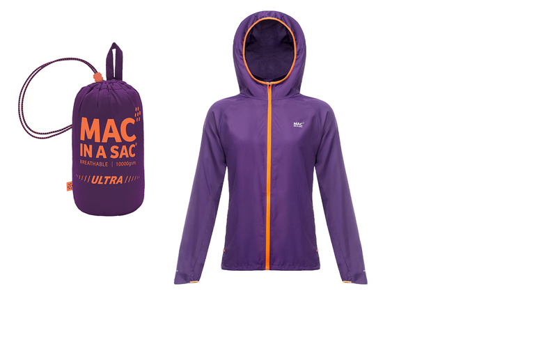 Unisex Black Stay Dry in Style: Ultra Unisex Packable Jacket in Electric Violet | Wowcher