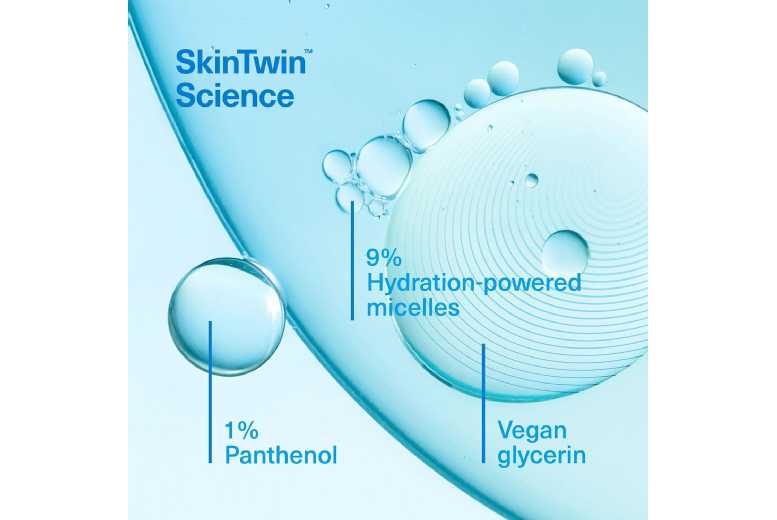 Simple Hydrate+ Micellar Gel Cleanser with Vegan Glycerin – Hydrating Face Wash for All Skin Types, 240ml, 3 Pack | Wowcher