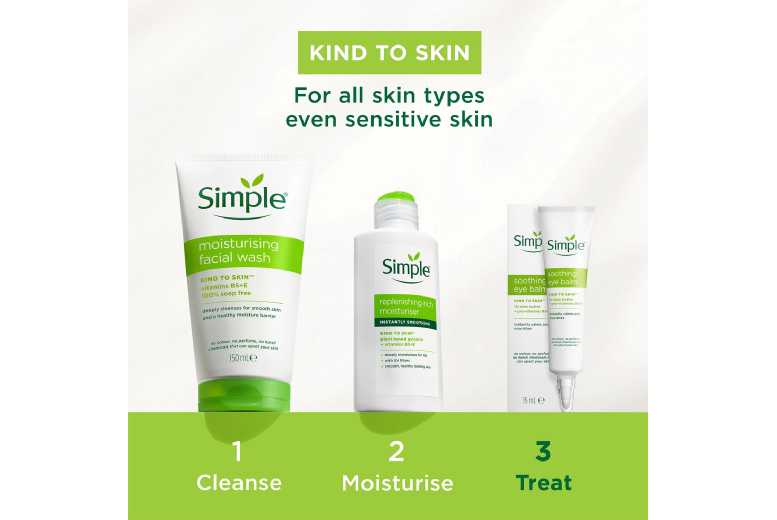 Simple Moisturising & Refreshing Face Wash Gel 150ml, 3 Pack – Pro-Vitamin B5 & Vitamin E, For All Skin Types | Wowcher