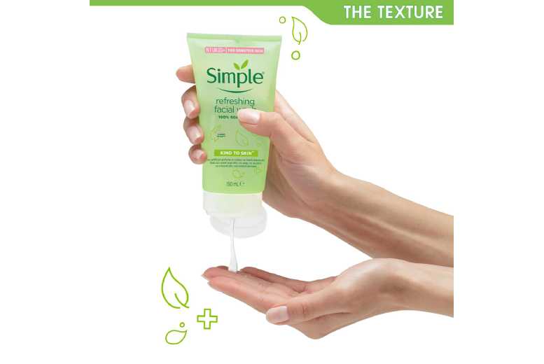 Simple Refreshing Facial Wash with Triple Purified Water – For Sensitive Skin, Gel Cleanser, 150ml, 6 Pack | Wowcher Simple Refreshing Facial Wash with Triple Purified Water – For Sensitive Skin, Gel Cleanser, 150ml, 6 Pack | Wowcher