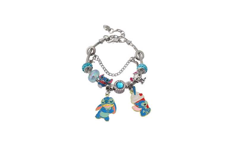 Adjustable Alloy Cartoon Charm Bracelet – Cute Blue Jewellery Accessory, 20cm+5cm Extension | Wowcher