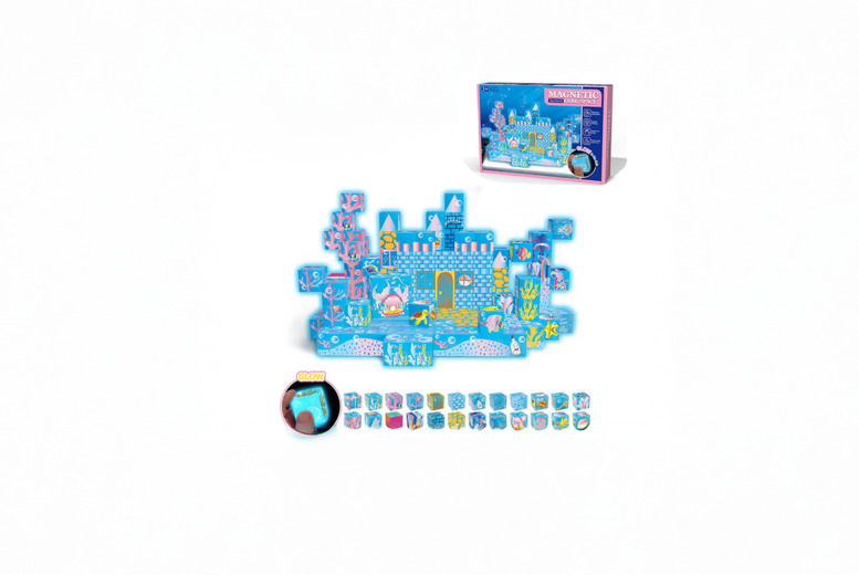 Undersea World Glow-in-the-Dark Magnetic Building Blocks Set – 70 or 140-Piece Pack | Wowcher