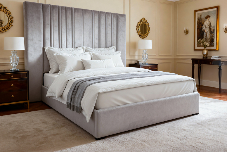 Royal Mirage Panel Ottoman Bed With Luxurious Storage & Headboard | Wowcher