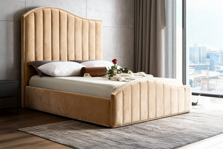 Ocean Wave Ottoman Bed With Generous Storage and Modern Design | Wowcher Ocean Wave Ottoman Bed With Generous Storage and Modern Design | Wowcher