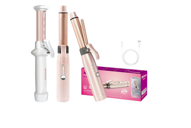 Portable Wireless Ceramic Curling Iron with USB Rechargeable Battery | Wowcher