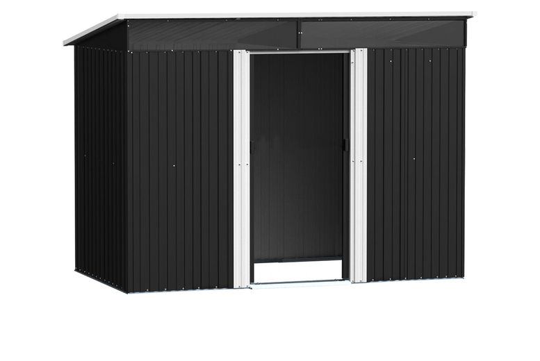 Metal Storage Shed with Secure Lockable Sliding Doors | Wowcher
