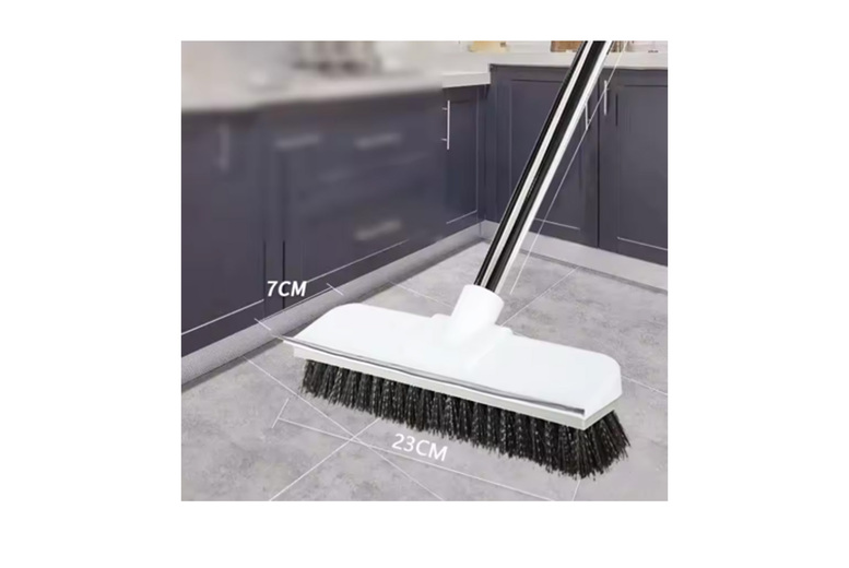 Long-Handled Dual-Purpose Floor Scrubber & Brush - Adjustable, Multi-Surface Cleaner | Wowcher