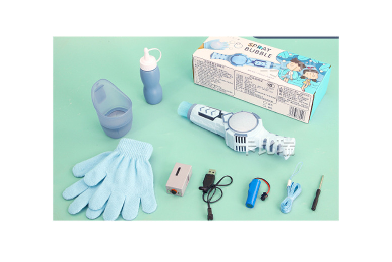 Elastic Smoke Bubble Gun Toy - Automatic Mist Bubble Maker, Interactive Party Toy (Ages 7-14) | Wowcher