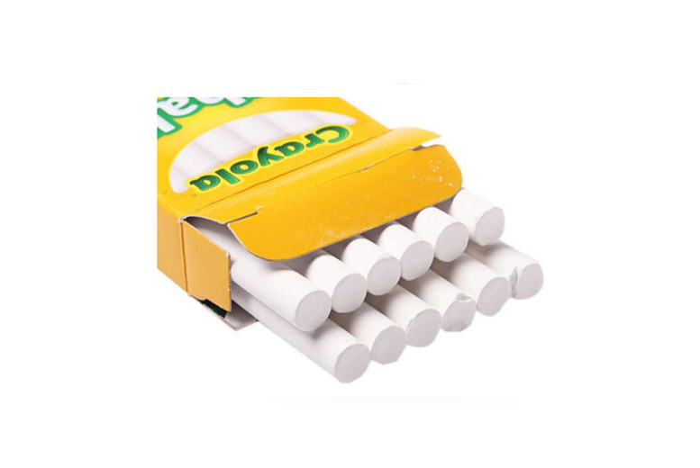 Dust-Free Washable White Chalk – Smooth, Unbreakable, Eco-Friendly (12 Pack) | Wowcher
