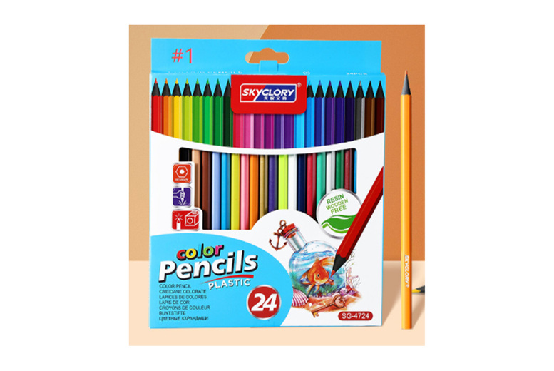 Kids’ Premium Oil-Based Colour Pencils – 24 Pack, Ergonomic, Anti-Breakage Art Set | Wowcher