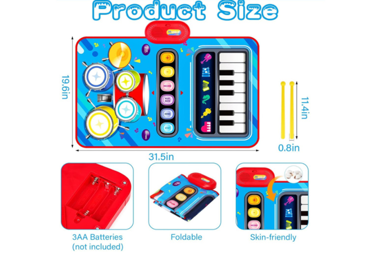 Adjustable Kids’ Musical Charm Bracelet – Hypoallergenic, Fun Jazz Drum Design | Wowcher