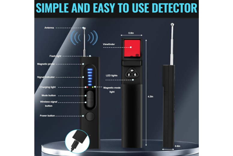 T15 Hidden Camera & Bug Detector - Portable Privacy Protection Device | Wowcher