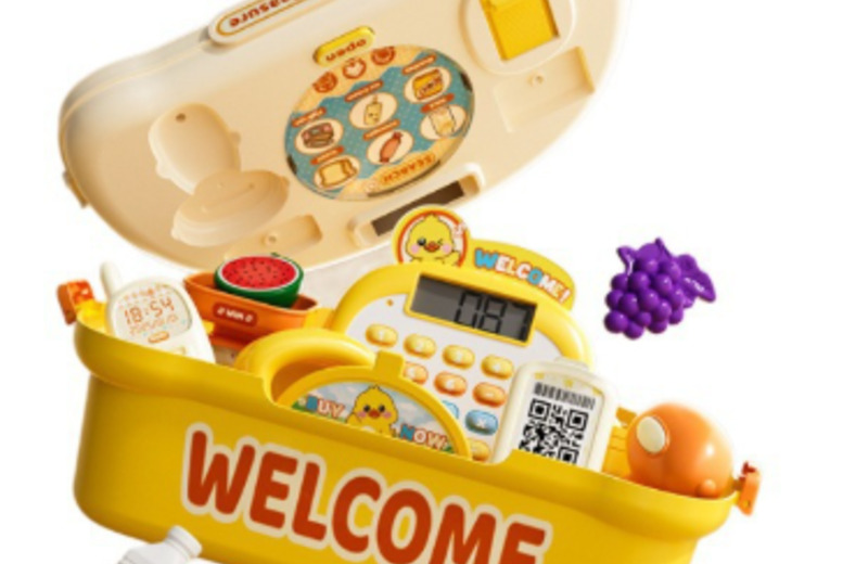 Children’s Supermarket Cash Register Toy – Interactive Electronic Checkout for Ages 3+, Educational & Imaginative Play | Wowcher