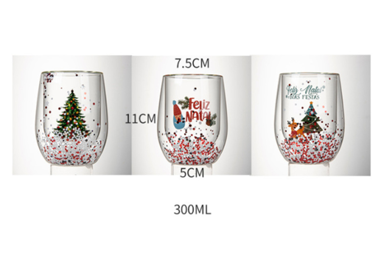 Double-Layer Borosilicate Glass Water Cup, 300ml – Handle-Free, Heat-Resistant Tableware | Wowcher