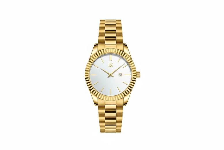 Ravella Gold-Plated Watch – Classic White Dial, Date & Gift Packaging | Wowcher Ravella Gold-Plated Watch – Classic White Dial, Date & Gift Packaging | Wowcher
