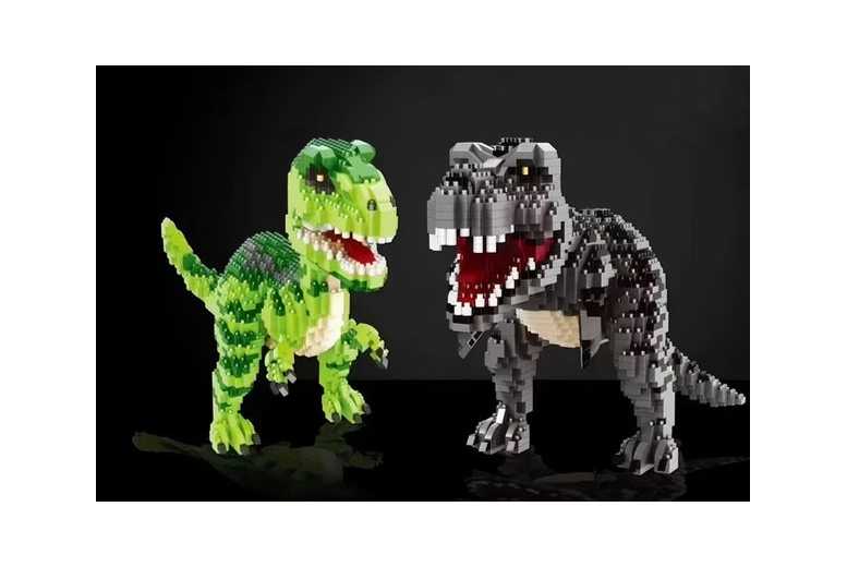 DIY Dinosaur Micro Building Blocks STEM Set (Ages 14+) – Educational, Creative, Velociraptor & T-Rex Toy | Wowcher