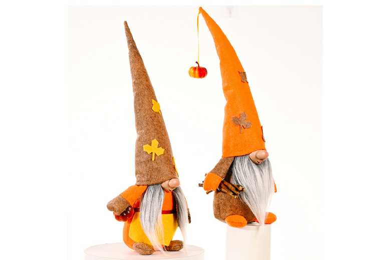 Harvest Festival Faceless Tabletop Doll 42cm – Handcrafted Fabric Autumn Decor | Wowcher