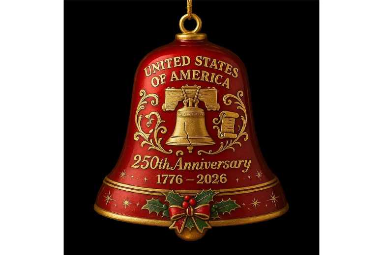 Acrylic Bell Ornament – U.S. 250th Anniversary Decorative Hanging Decor | Wowcher