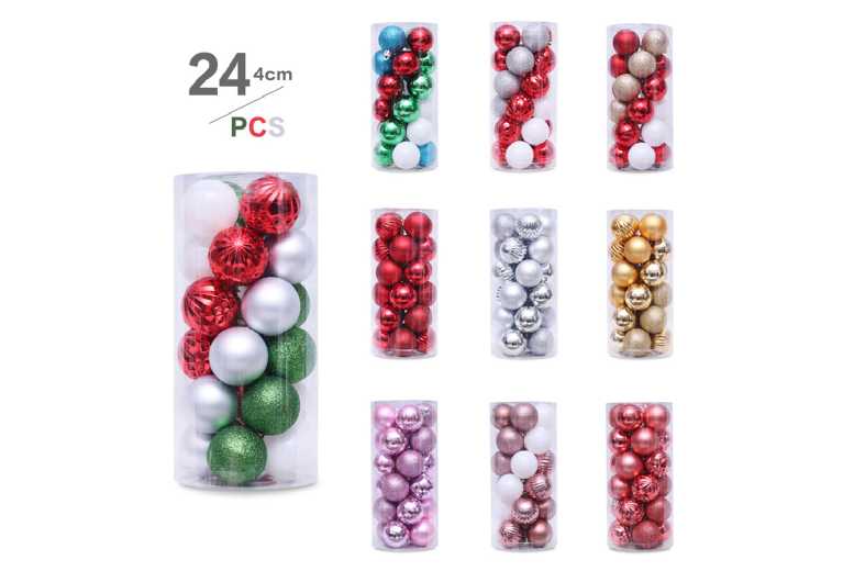 Shatterproof Christmas Bauble Pendant Set – Special Shapes, 4 Colours, Durable PVC | Wowcher