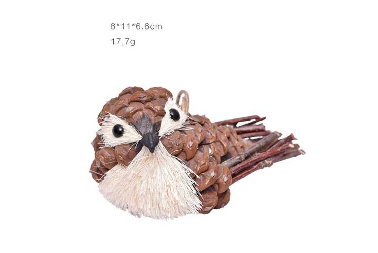 Handwoven Wooden Bird Doll Pendant Set – Natural Wood Hanging Home Decor (3pcs, Eco-Friendly) | Wowcher