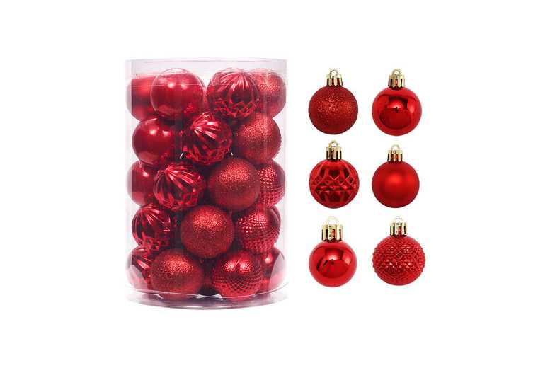 Special-Shaped Christmas Baubles Tube – 4cm, 34pcs, Festive Tree Decorations | Wowcher