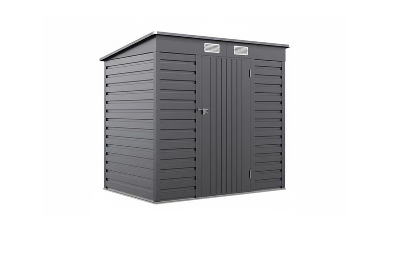 6FT x 4FT Outdoor Rust-Resistant Galvanised Steel Shed – Grey | Wowcher 6FT x 4FT Outdoor Rust-Resistant Galvanised Steel Shed – Grey | Wowcher