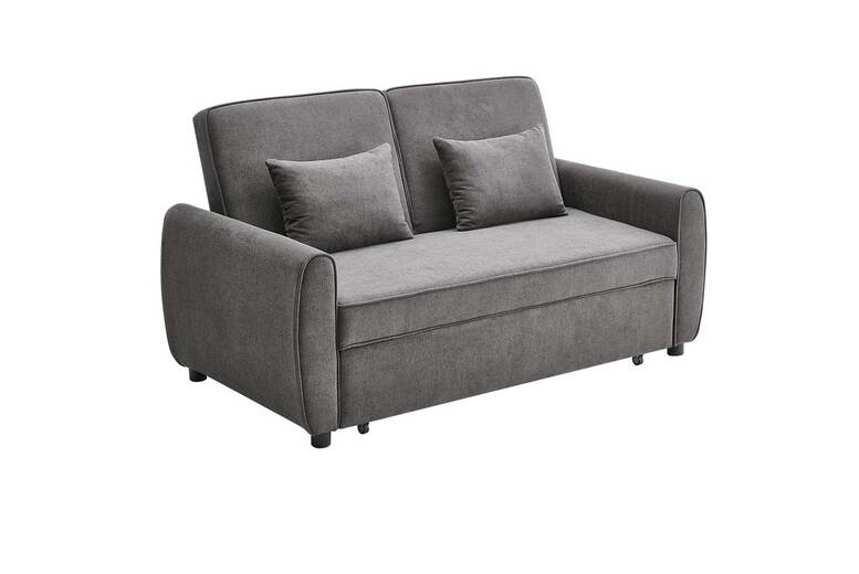Grey Convertible Sofa Bed with Pillows-Space-saving Comfort & Style | Wowcher