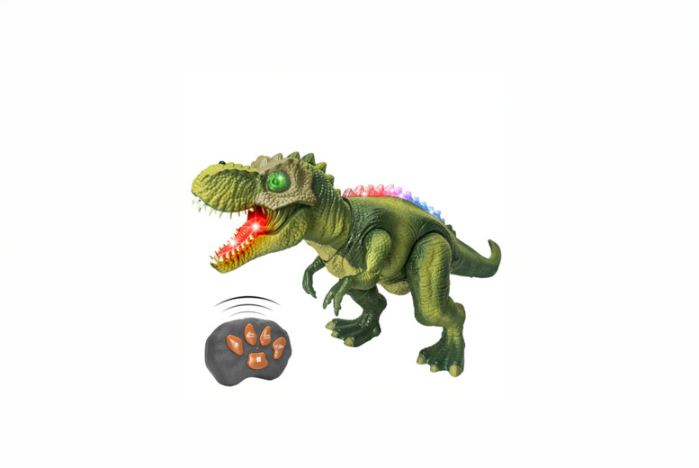 Lifelike 7-Color LED Mist Spray T-Rex Toy with Remote Control | Wowcher Lifelike 7-Color LED Mist Spray T-Rex Toy with Remote Control | Wowcher