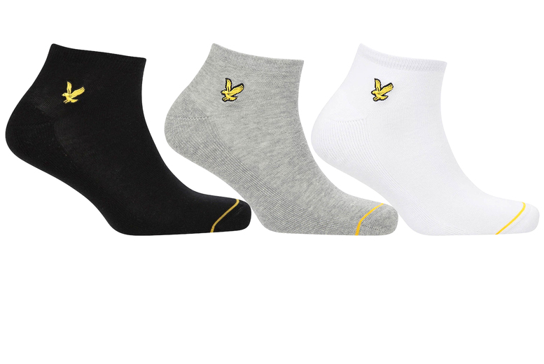 Classic Men’s 3pk Ankle Socks – Soft Cotton Blend Trainer Socks | Wowcher