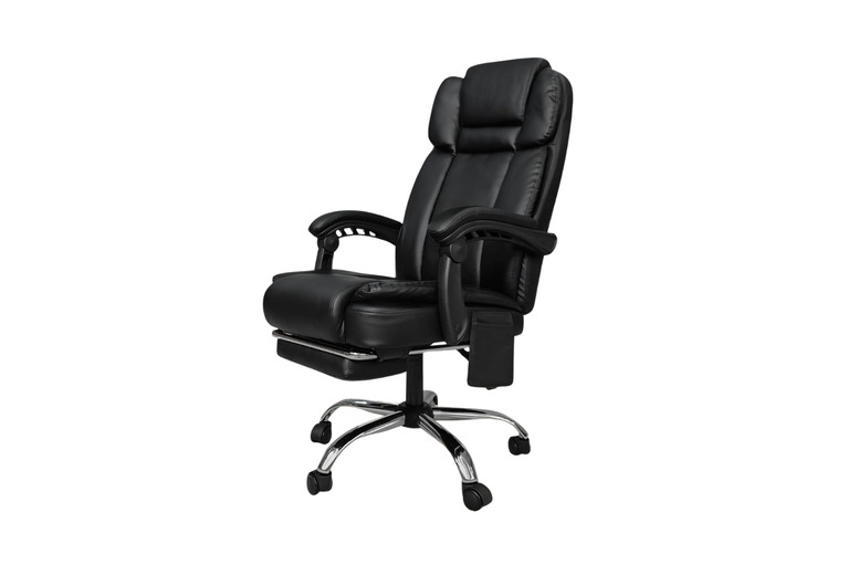 Ergonomic Office Massage Chair with 7-Point Vibration and Footrest | Wowcher