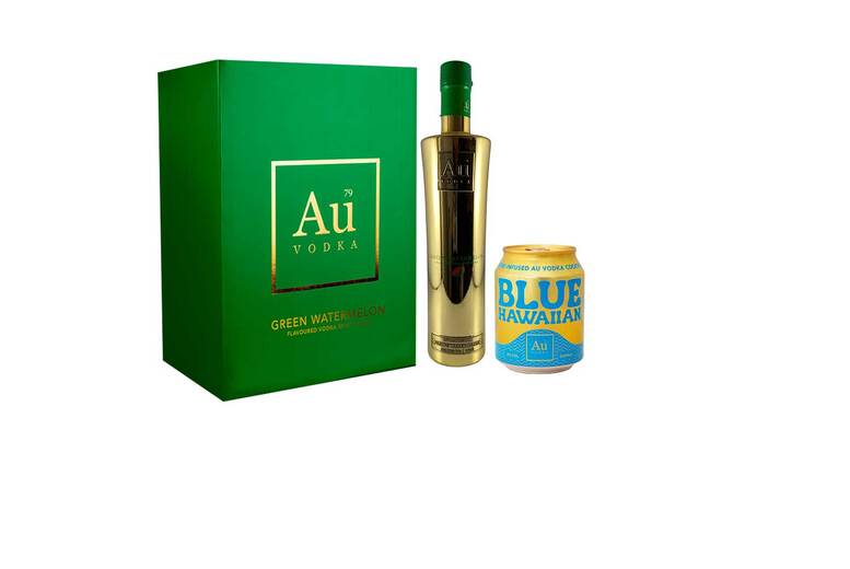 AU Vodka Bottle & Cocktail Can Gift Set Bundle – Green Watermelon Flavour! | Wowcher